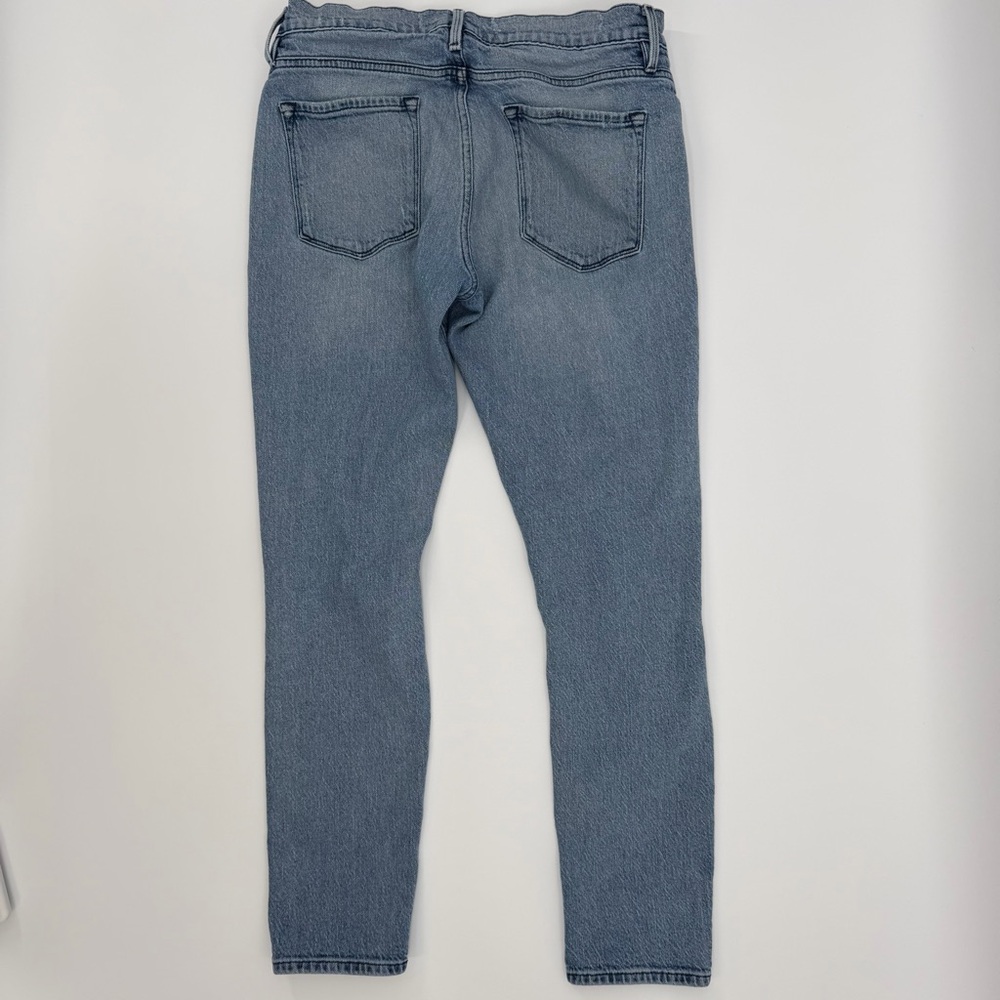 Frame Le Garcon Distressed Jeans Beldon Rips Mid Rise Straight Fit - Picture 6 of 6